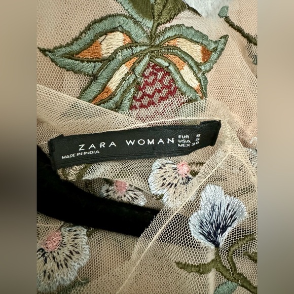Zara embroidered mesh top - Picture 9 of 9
